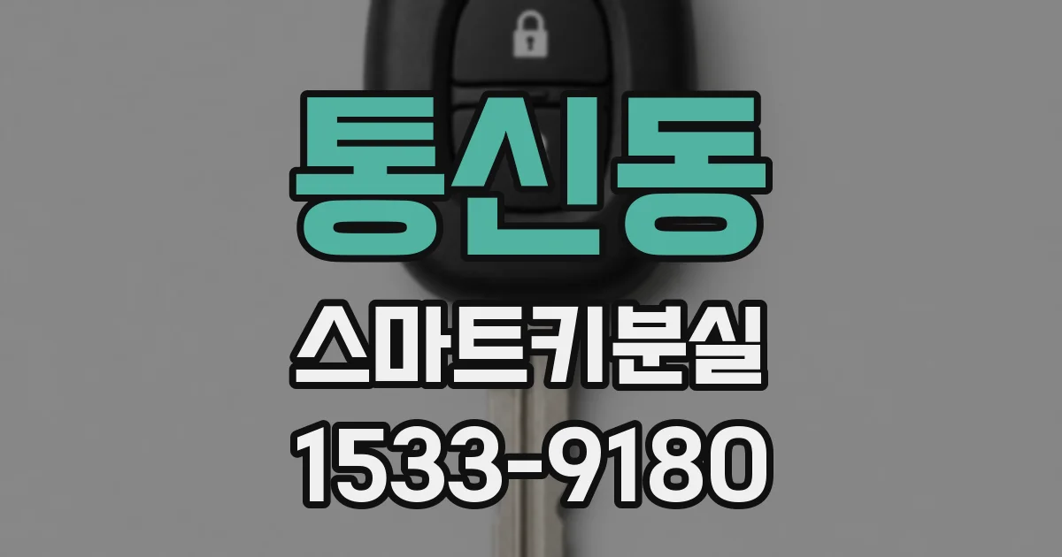 통신동 스마트키분실