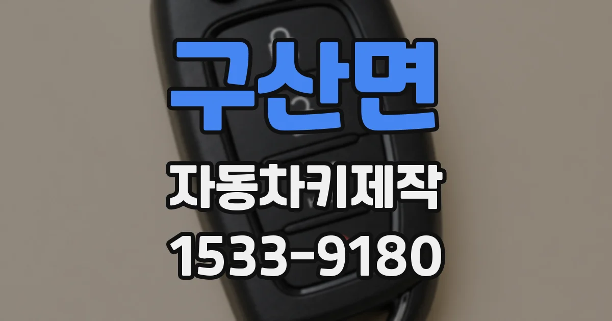 구산면 자동차키제작