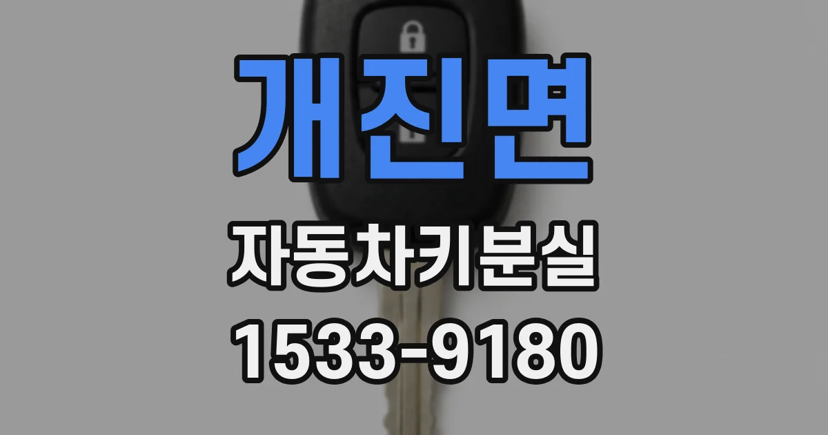 개진면 자동차키분실