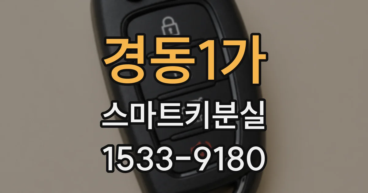 경동1가 스마트키분실