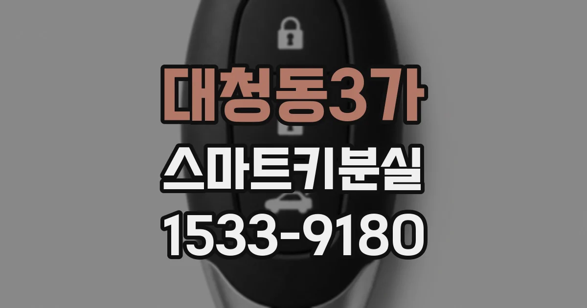 대청동3가 스마트키분실