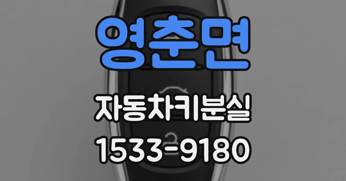 영춘면 자동차키분실
