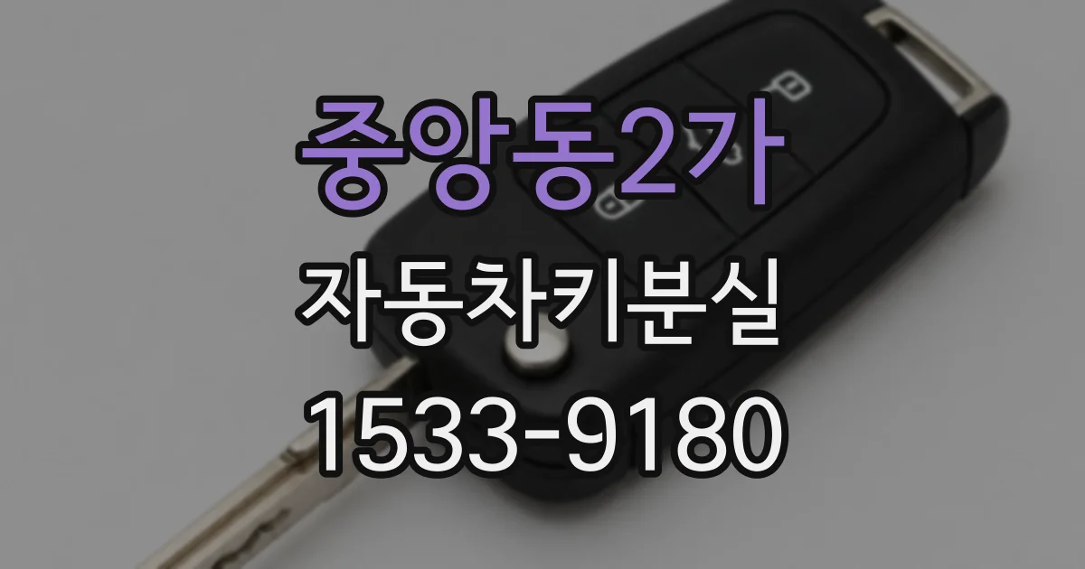 중앙동2가 자동차키분실
