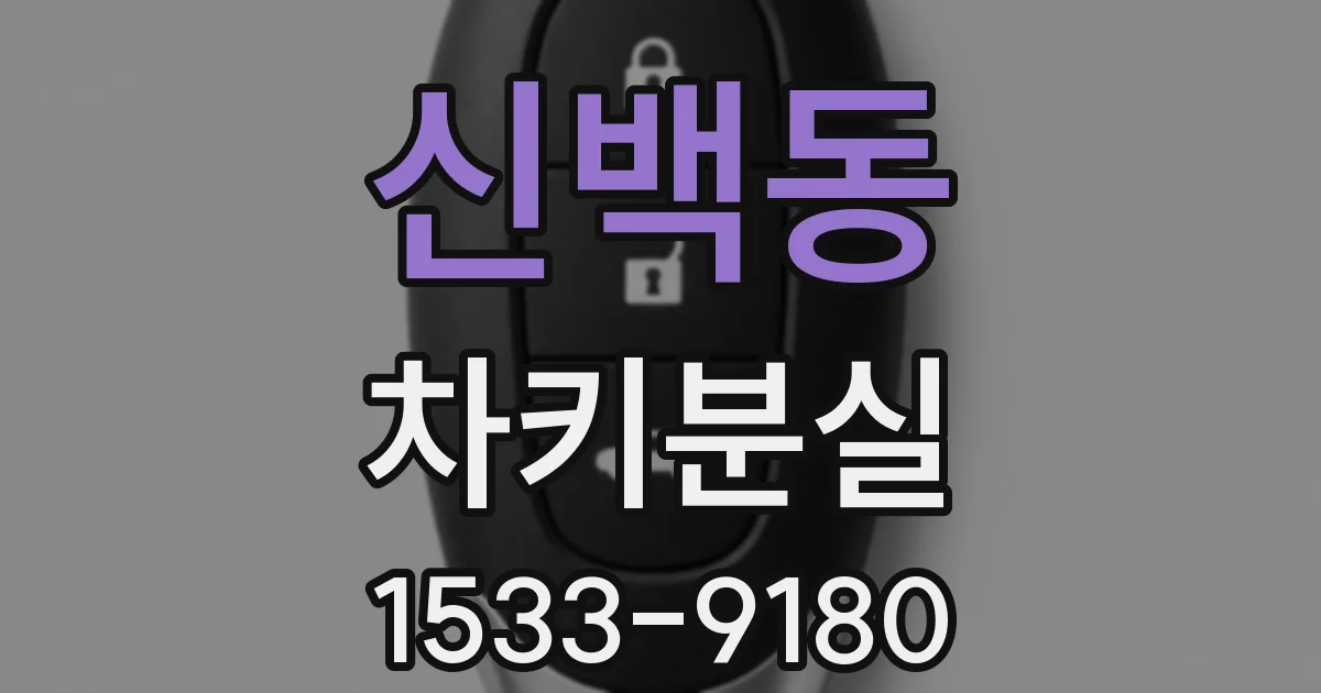 신백동 차키분실
