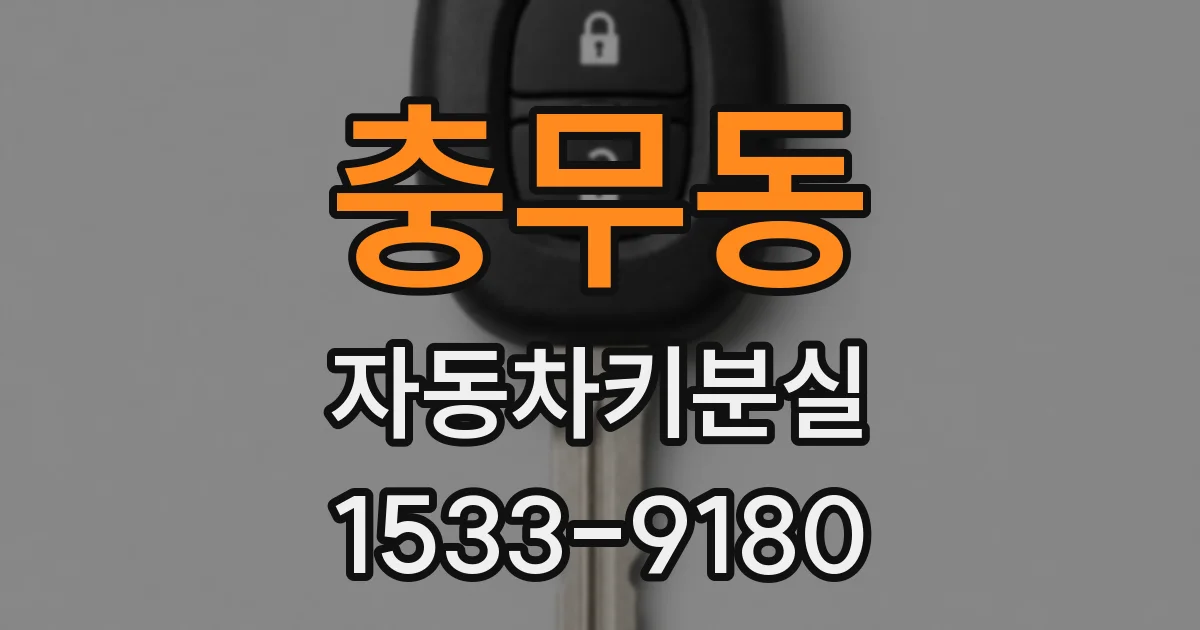 충무동 자동차키분실