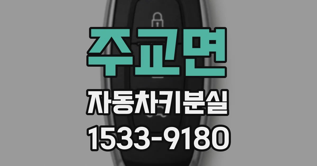 주교면 자동차키분실