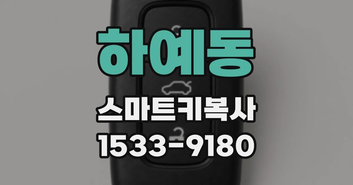 하예동 스마트키복사