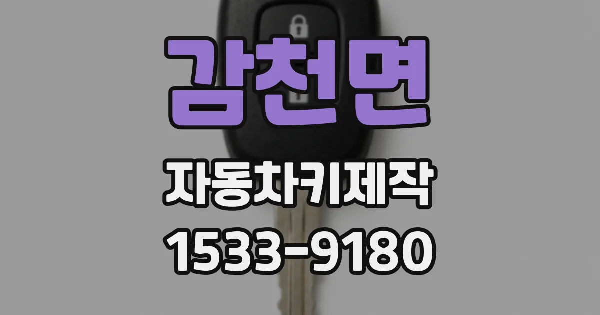 감천면 자동차키제작