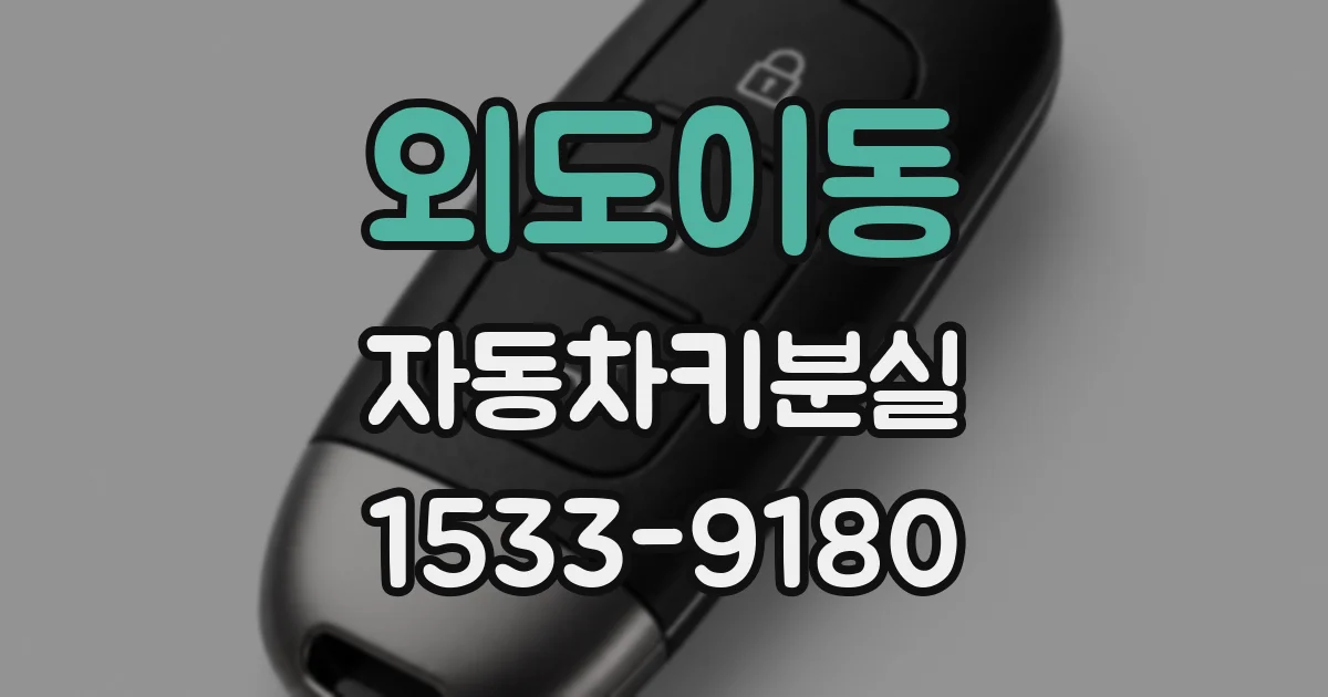 외도이동 자동차키분실