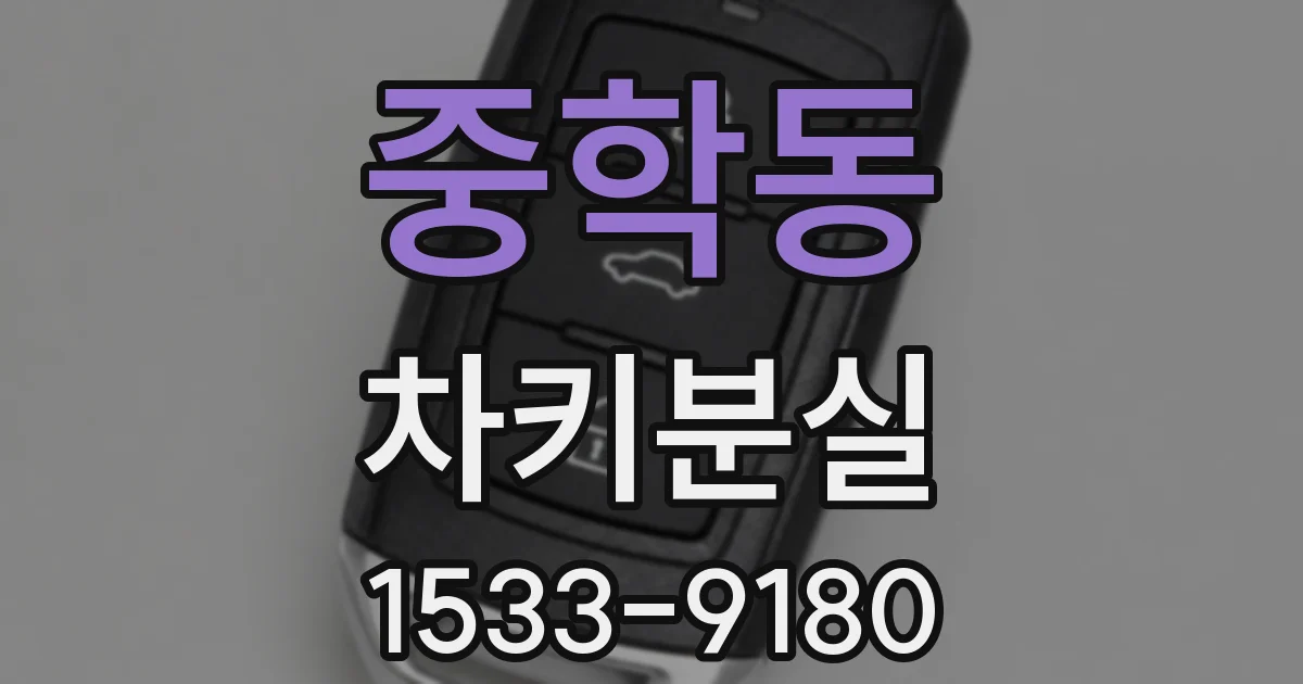 중학동 차키분실