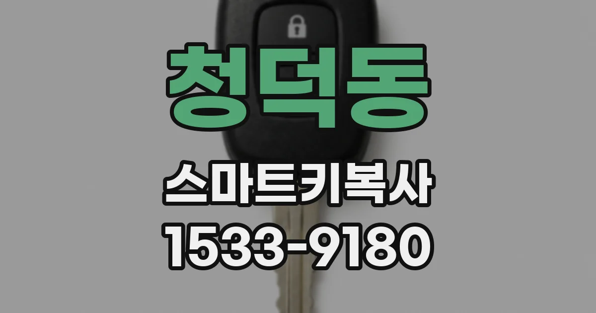 청덕동 스마트키복사