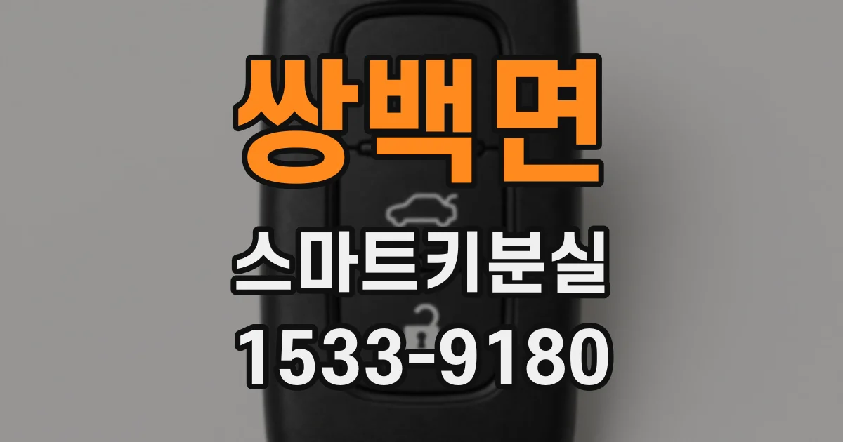 쌍백면 스마트키분실