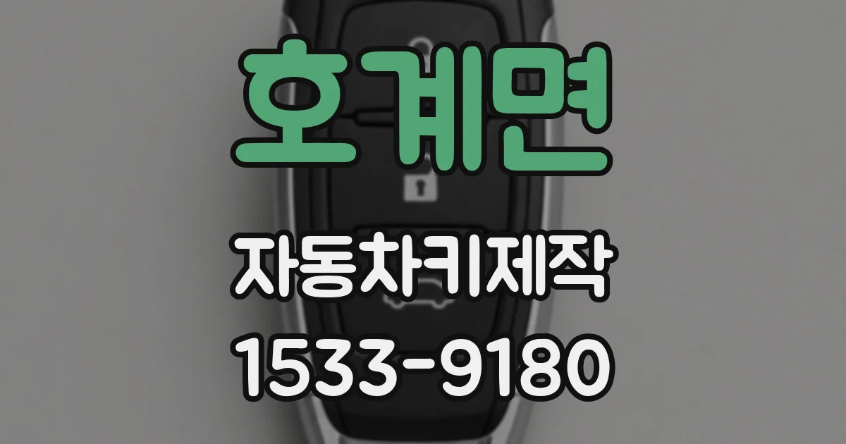 호계면 자동차키제작