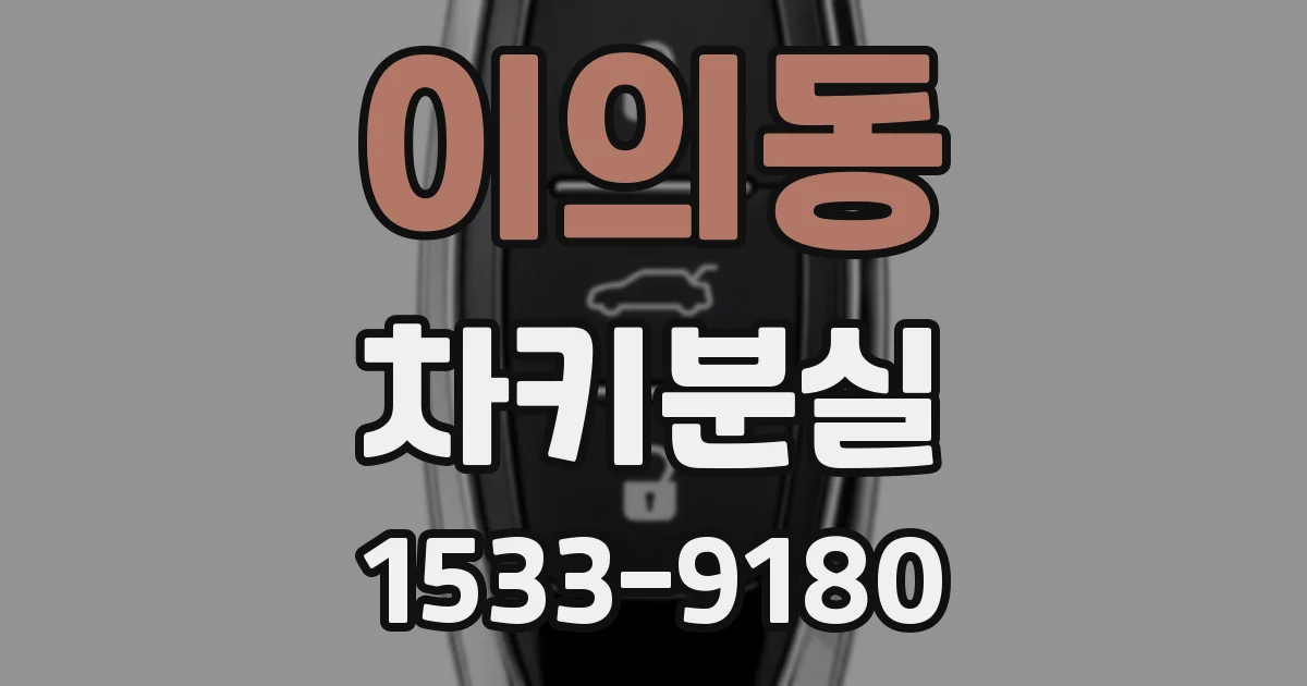 이의동 차키분실