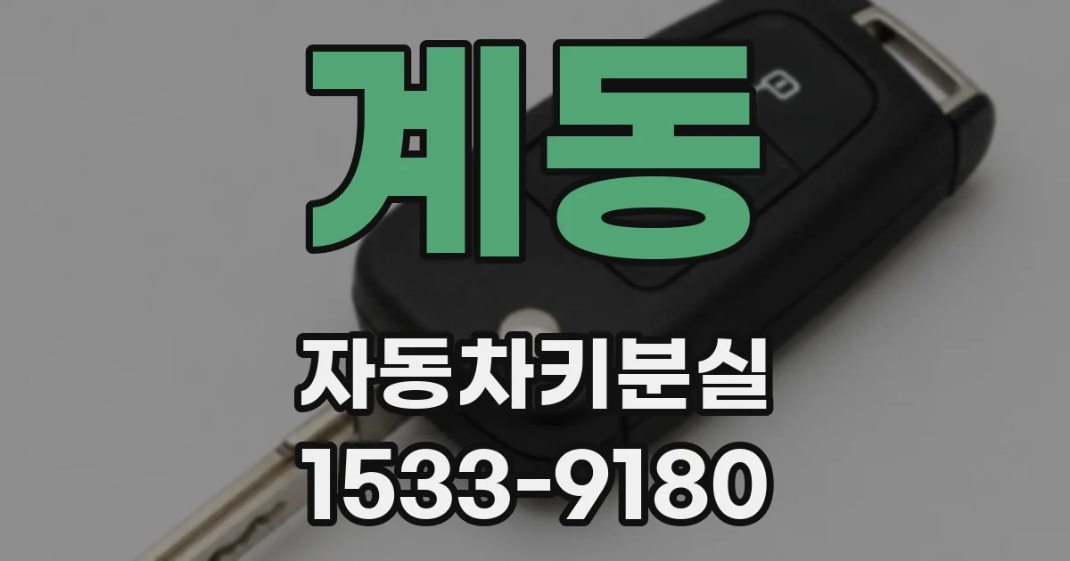계동 자동차키분실