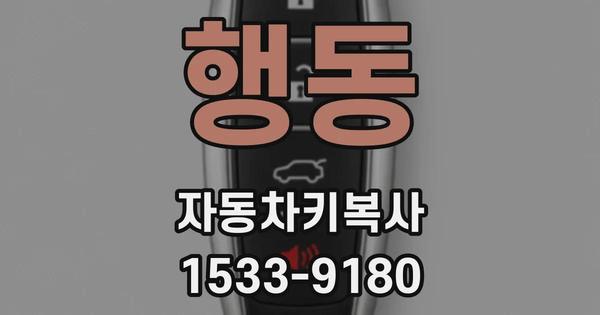 행동 자동차키복사