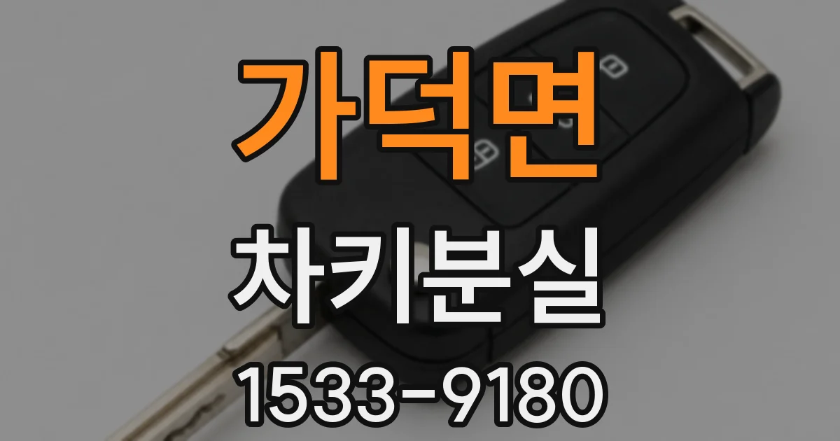 가덕면 차키분실