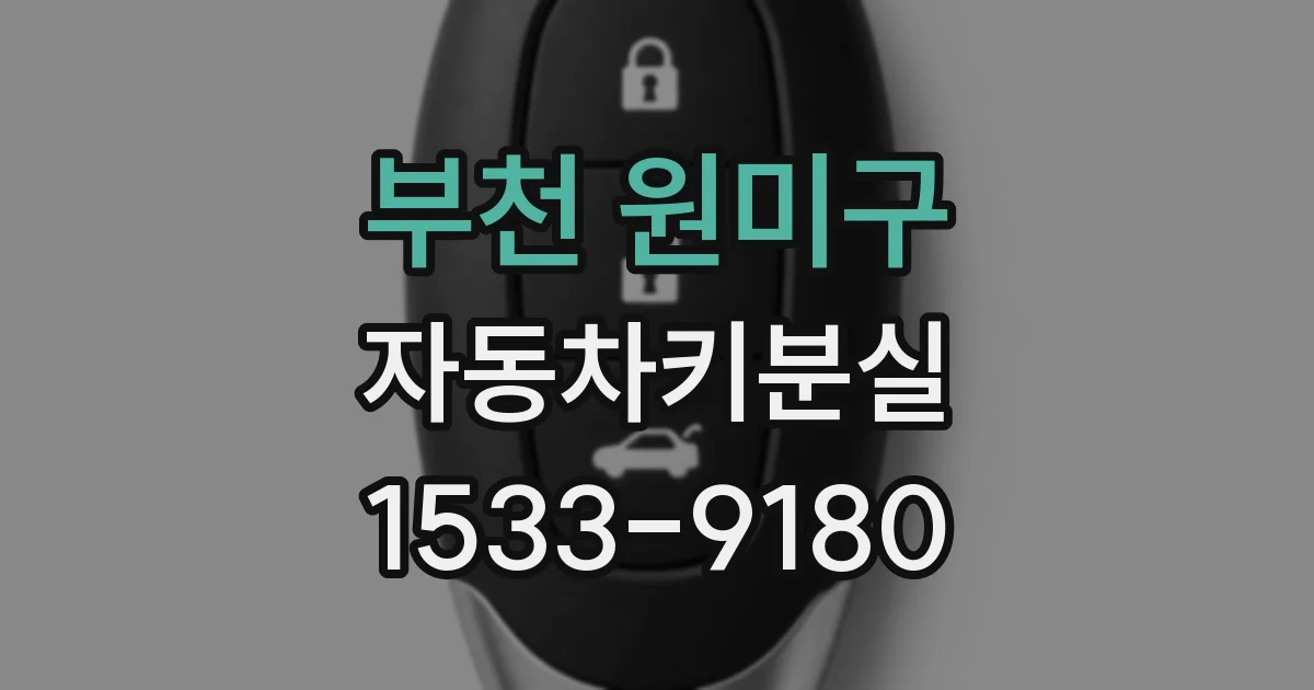 부천 원미구 자동차키분실