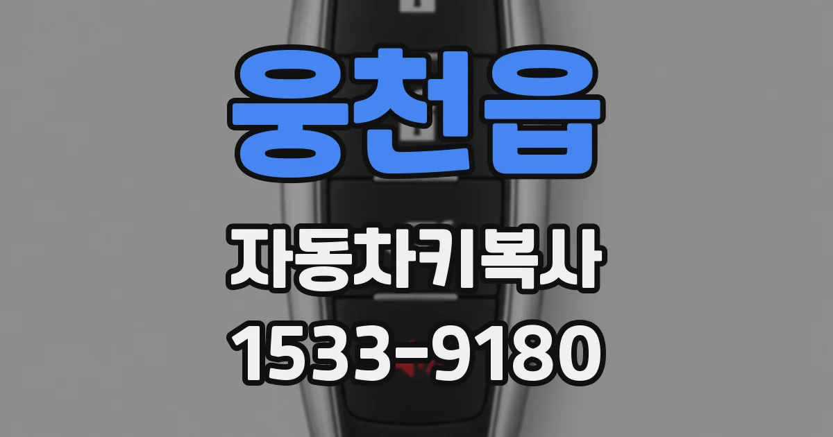 웅천읍 자동차키복사