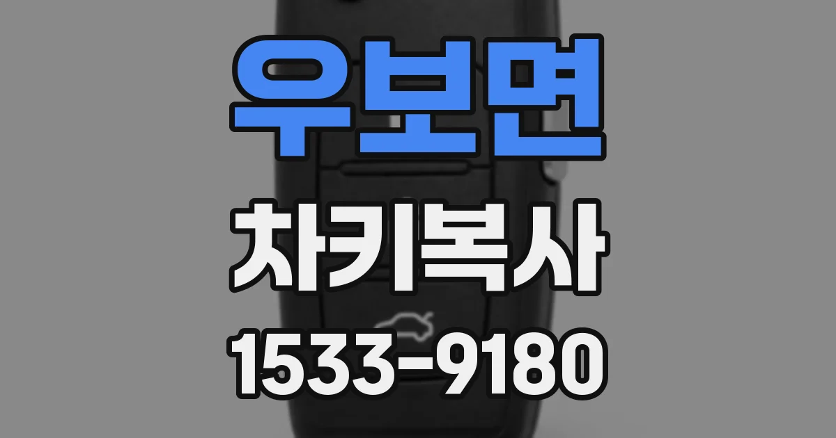 우보면 차키복사