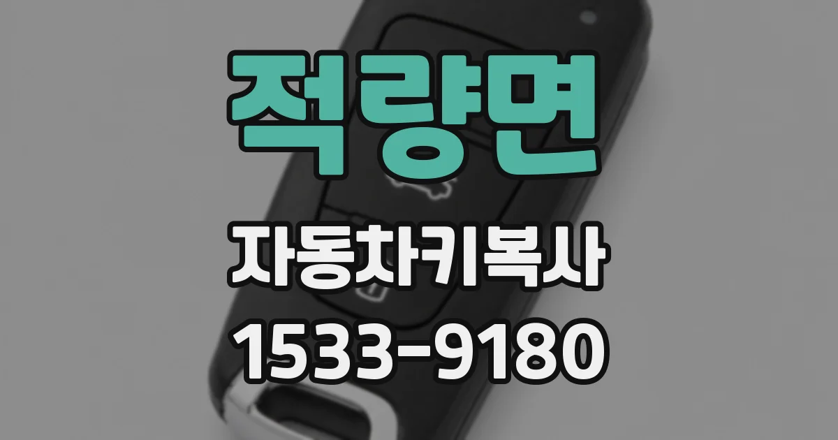 적량면 자동차키복사