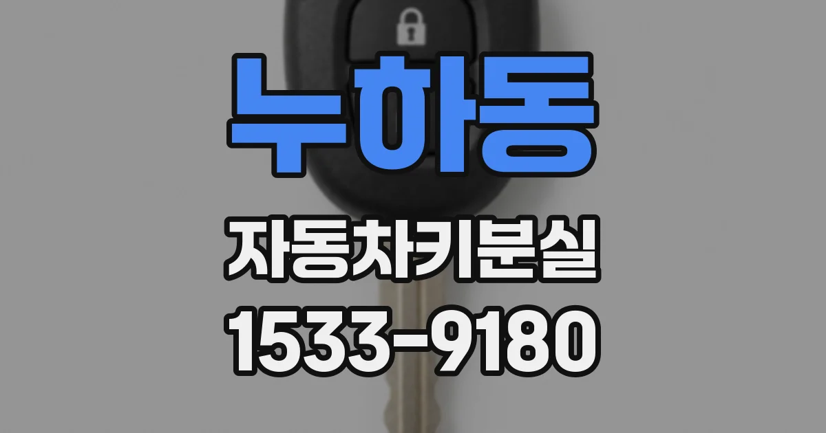 누하동 자동차키분실