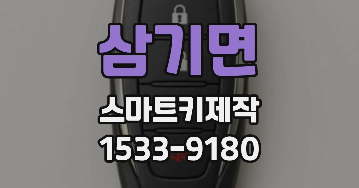 삼기면 스마트키제작