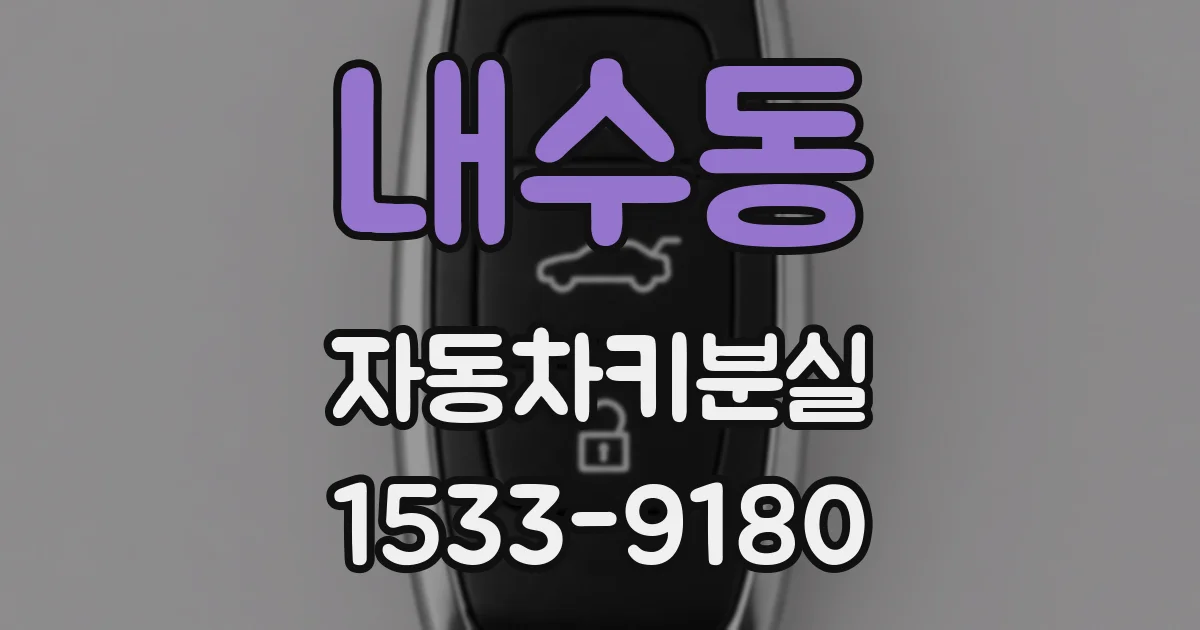 내수동 자동차키분실
