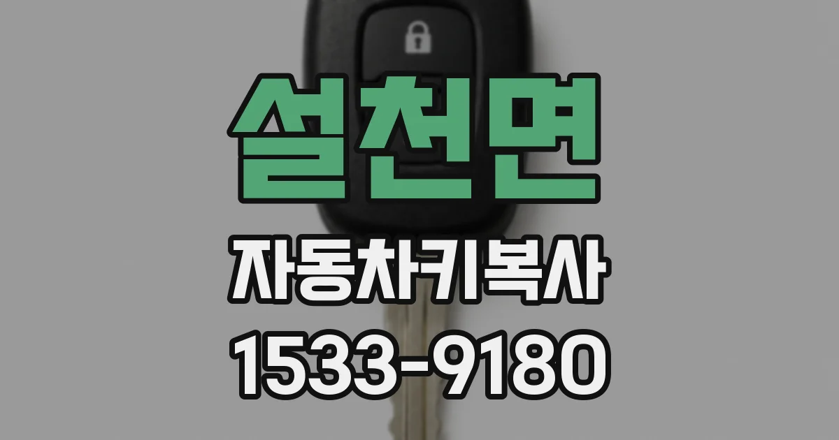 설천면 자동차키복사