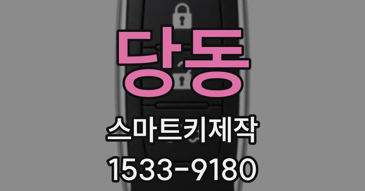 당동 스마트키제작