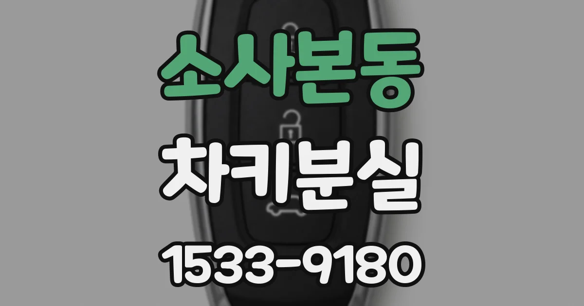 소사본동 차키분실