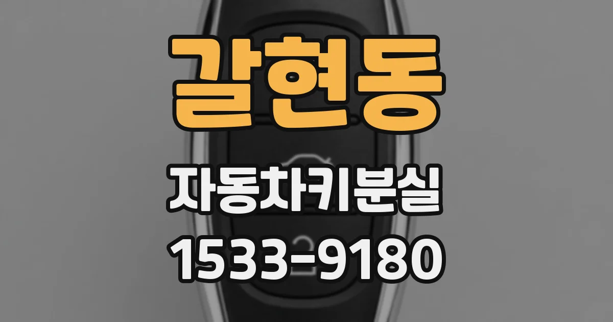 갈현동 자동차키분실