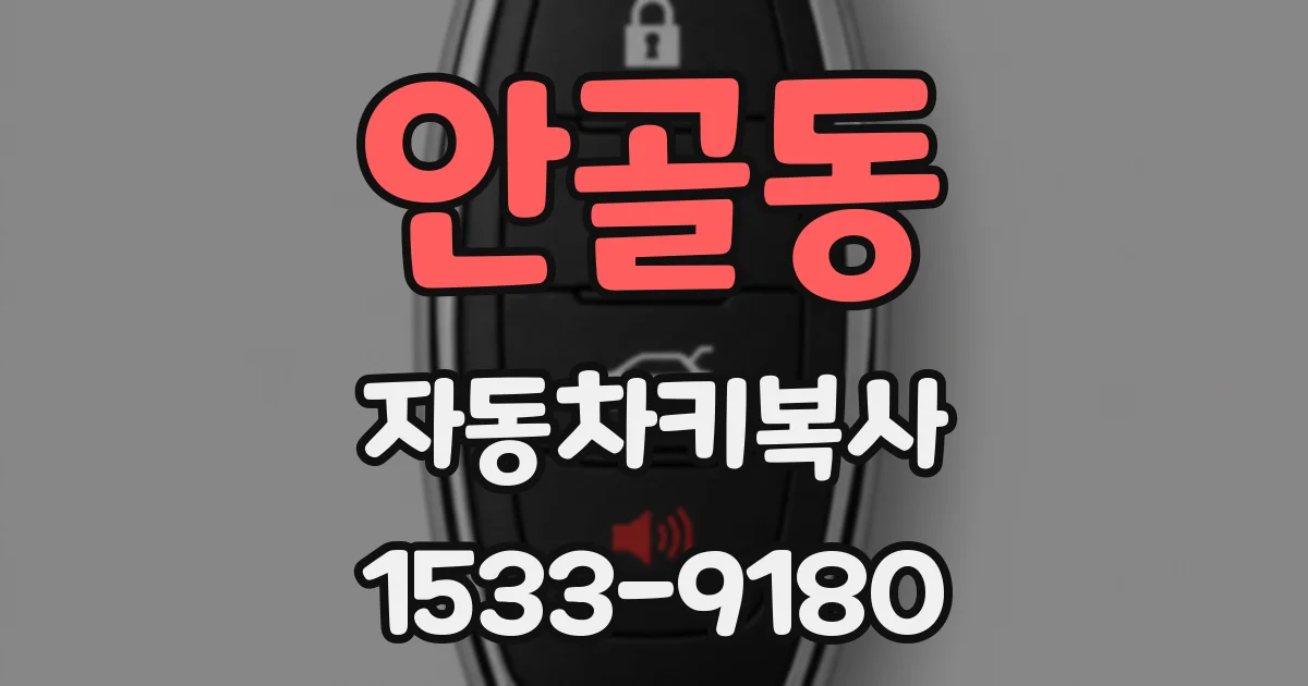 안골동 자동차키복사