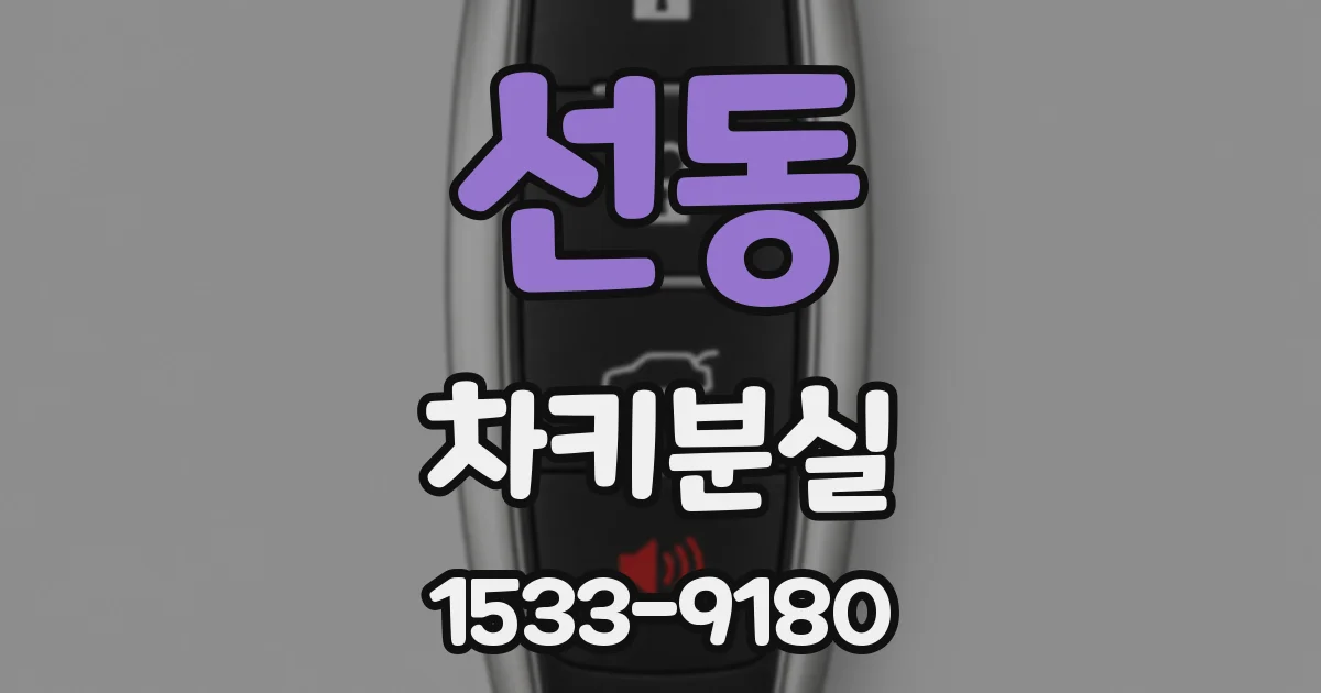 선동 차키분실