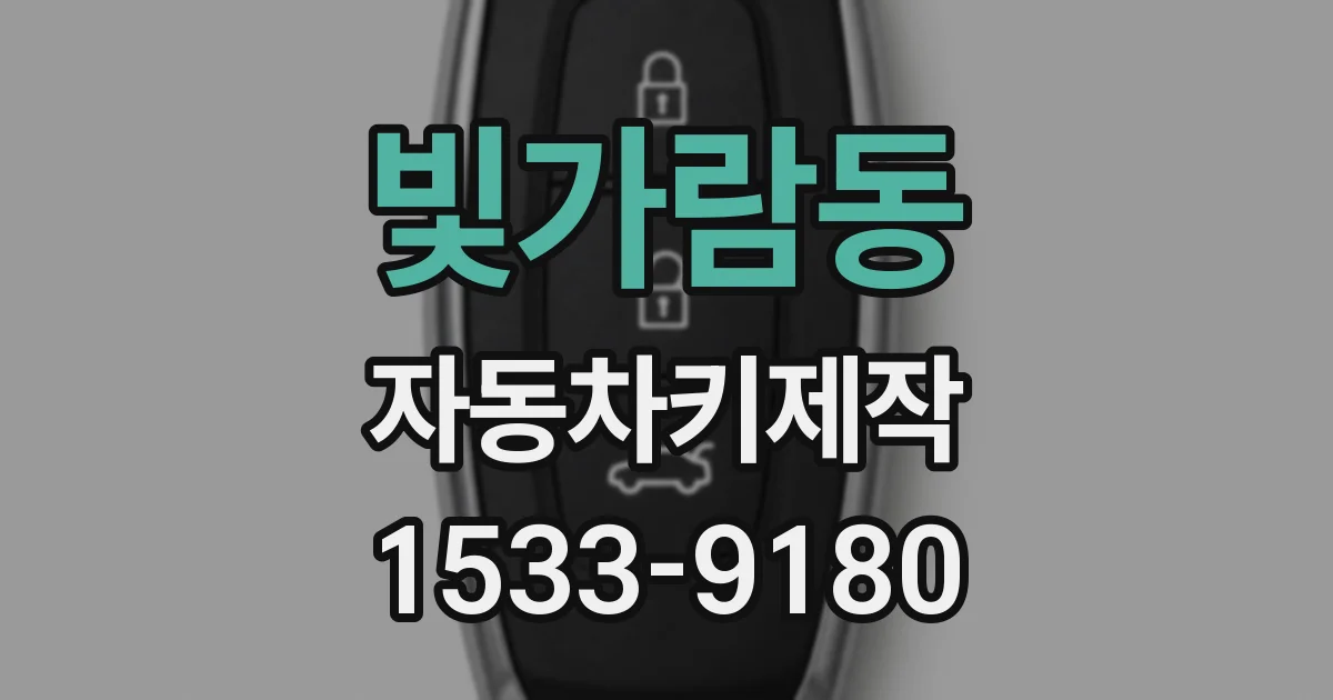 빛가람동 자동차키제작