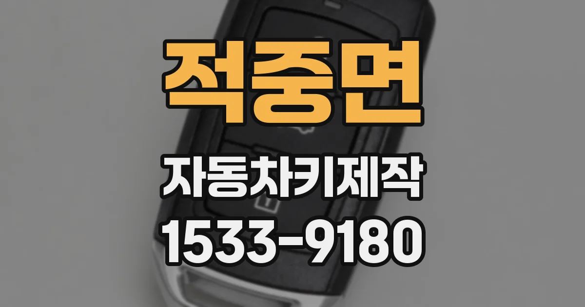 적중면 자동차키제작