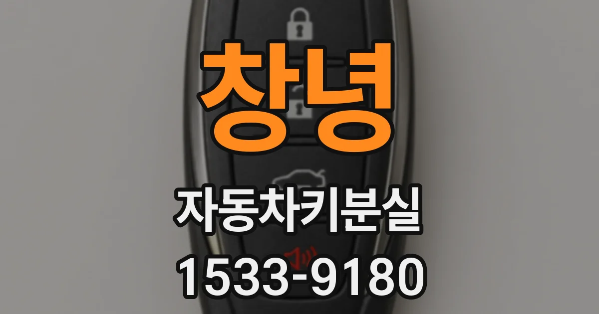 창녕 자동차키분실