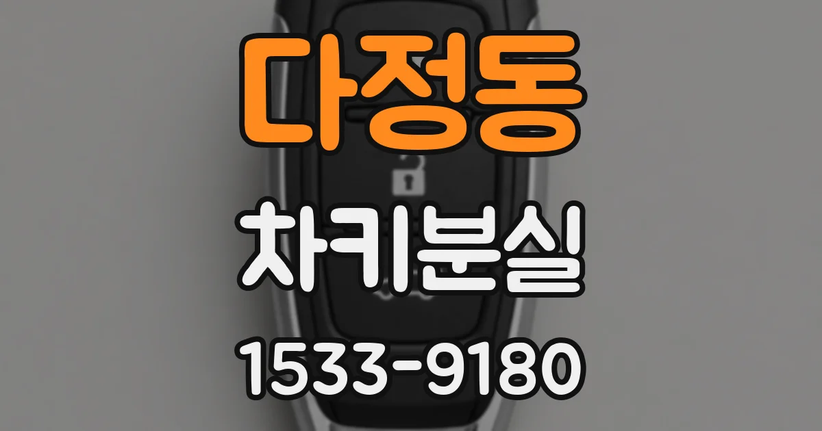 다정동 차키분실