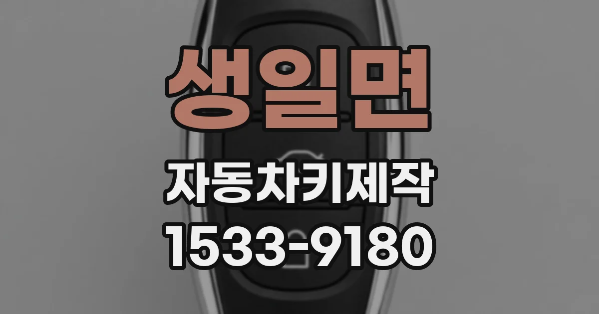 생일면 자동차키제작