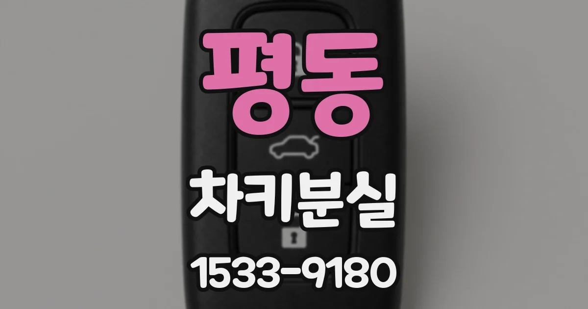 평동 차키분실
