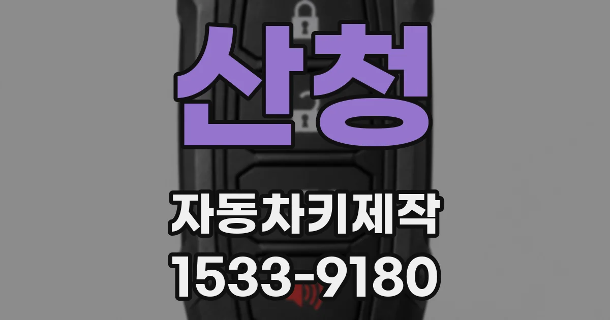 산청 자동차키제작
