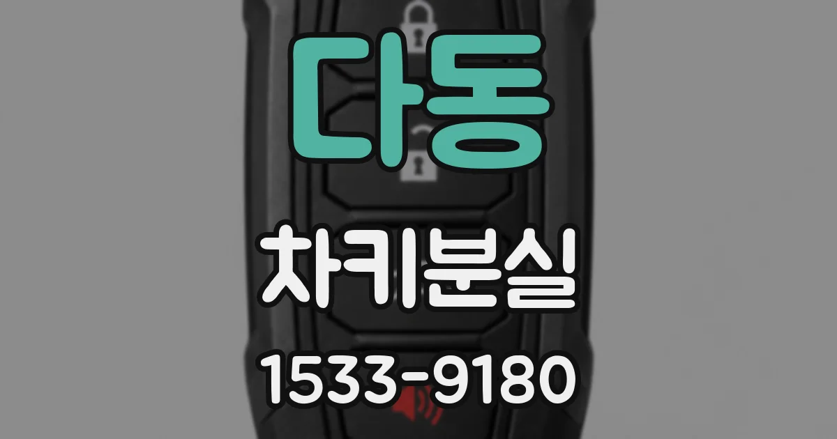 다동 차키분실