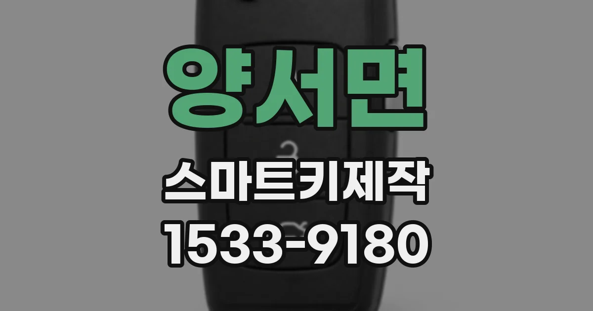양서면 스마트키제작