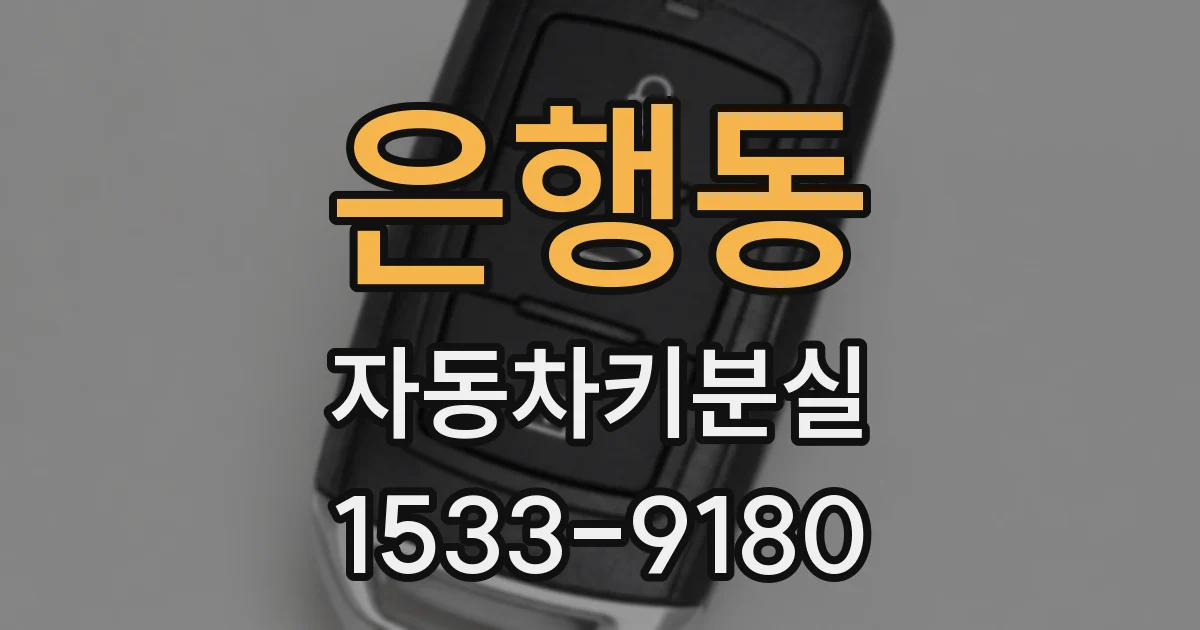 은행동 자동차키분실