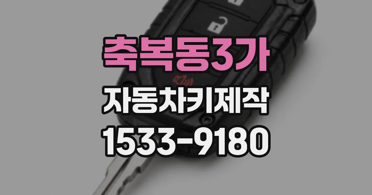축복동3가 자동차키제작
