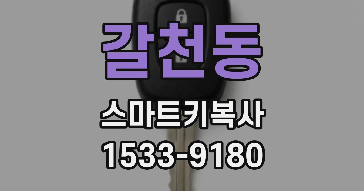 갈천동 스마트키복사