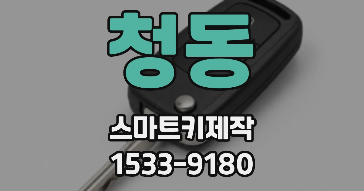 청동 스마트키제작