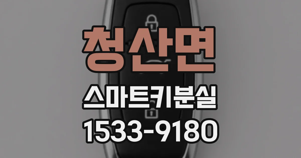 청산면 스마트키분실