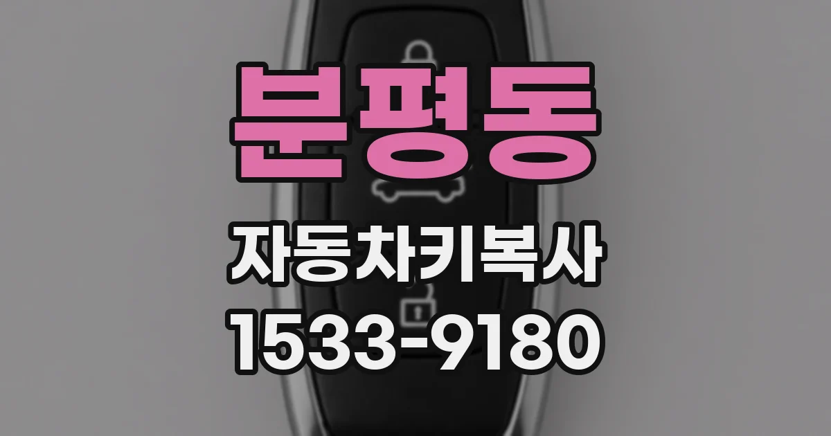 분평동 자동차키복사