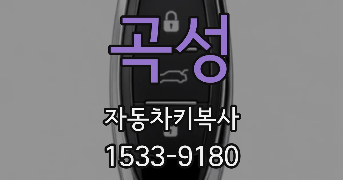 곡성 자동차키복사